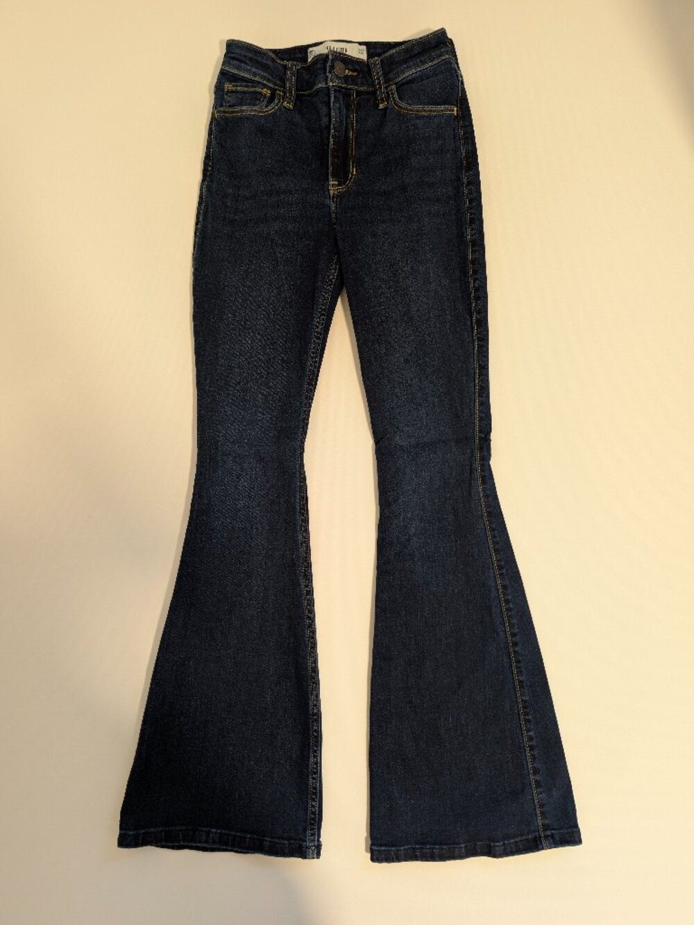 Hollister Dark Wash High Rise Flared Jeans Size W23 Juniors 00 Blue Denim Pants